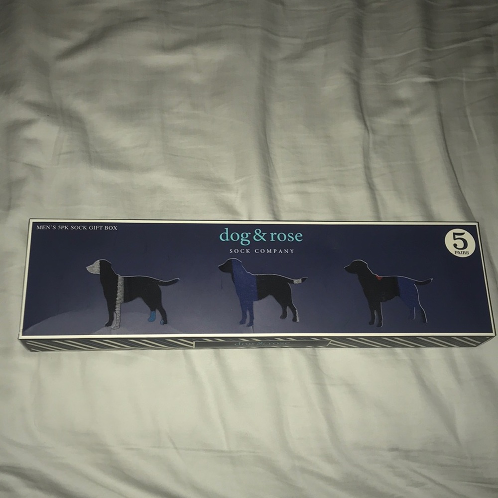 Dog and Rose 5 Pair Sock Gift Box
